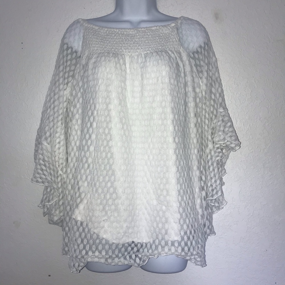 Shannon Ford Lace Smock Layer Top M